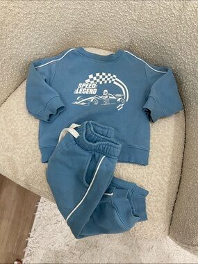 Cat & Jack Blue Toddler Matching Sweatshirt and Joggers Set